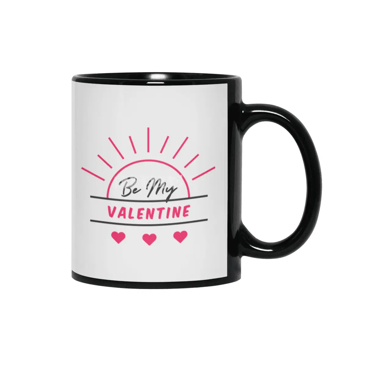 Be My Valentine Siyah Kupa