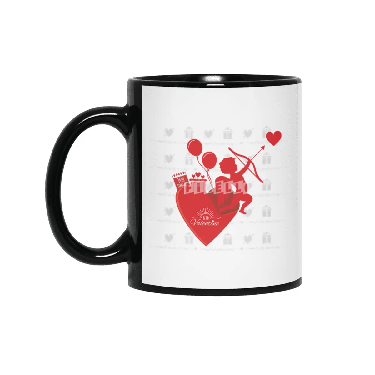 Be My Valentine Siyah Kupa