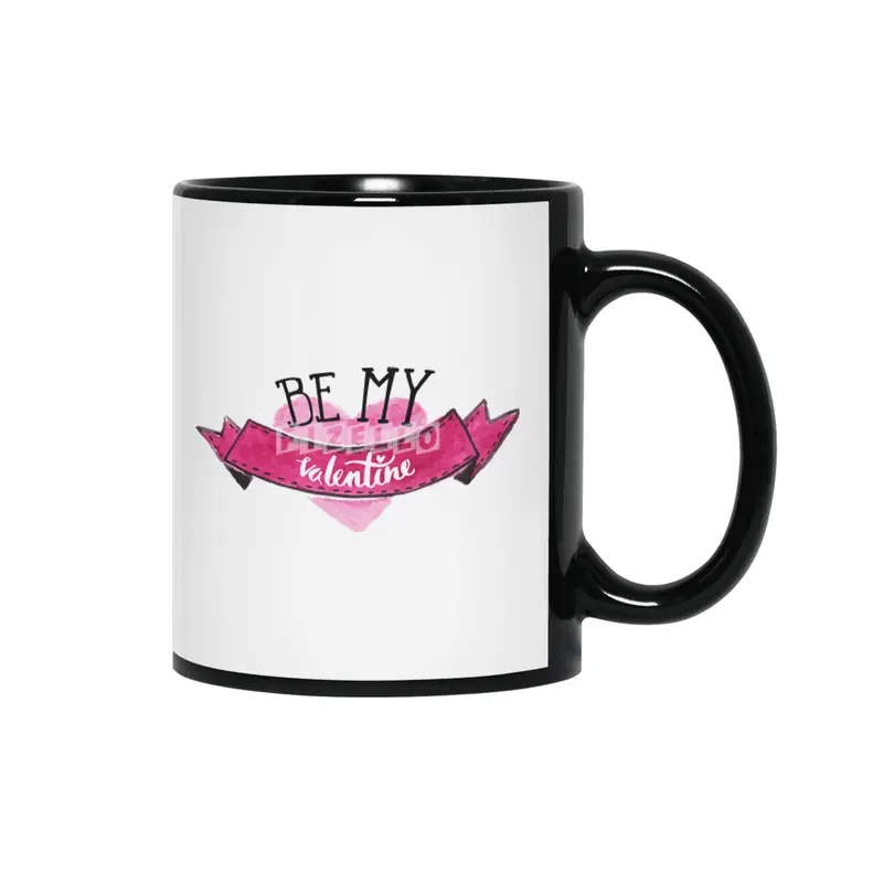 Be my Valentine Siyah Kupa