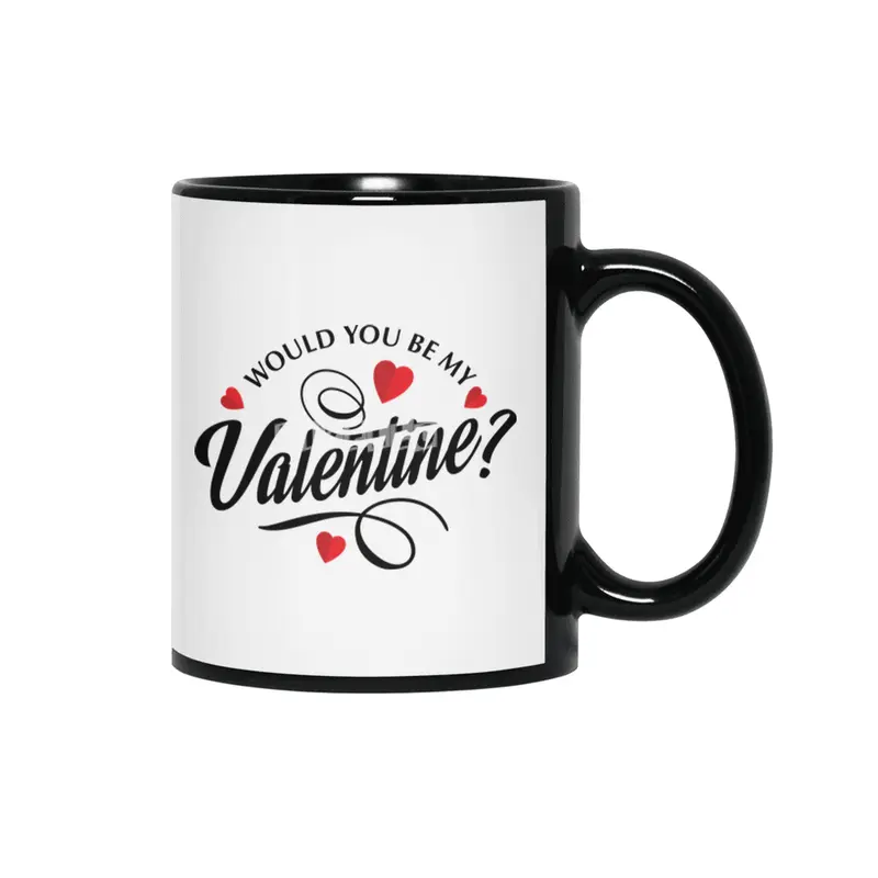 Be my valentine Siyah Kupa
