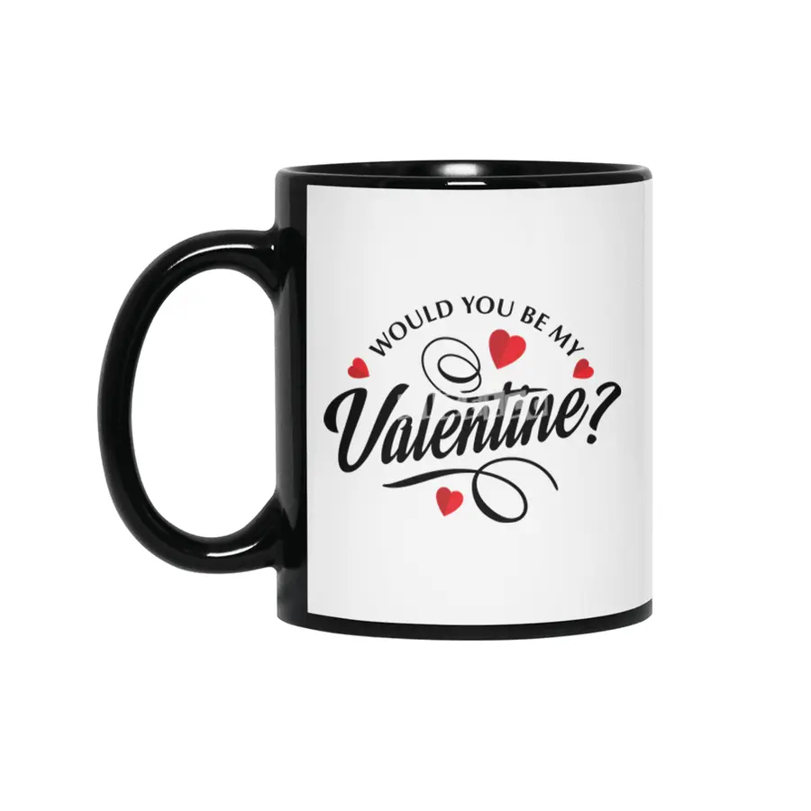 Be my valentine Siyah Kupa