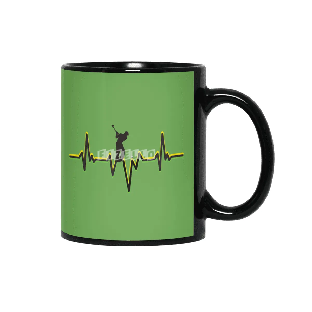 Golf Heartbeat for golf lover Siyah Kupa