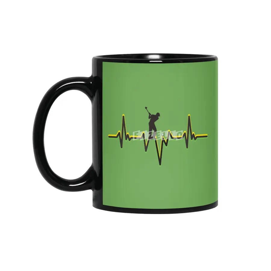 Golf Heartbeat for golf lover Siyah Kupa