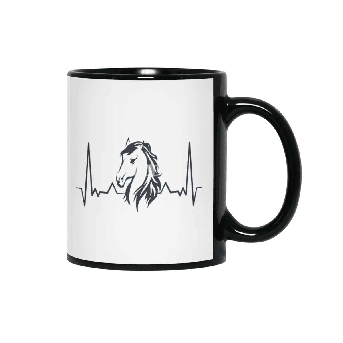Horse Lover Heartbeat for Horse Lovers Siyah Kupa