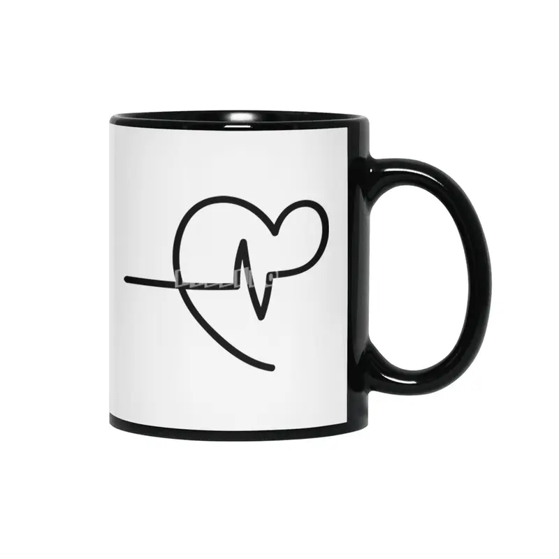 Heartbeat Siyah Kupa