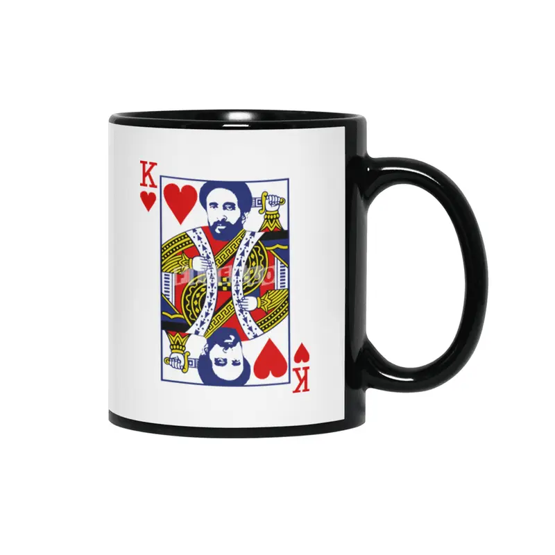 King of Heart Siyah Kupa