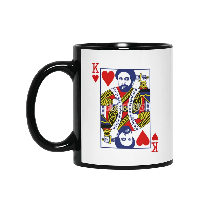 King of Heart Siyah Kupa