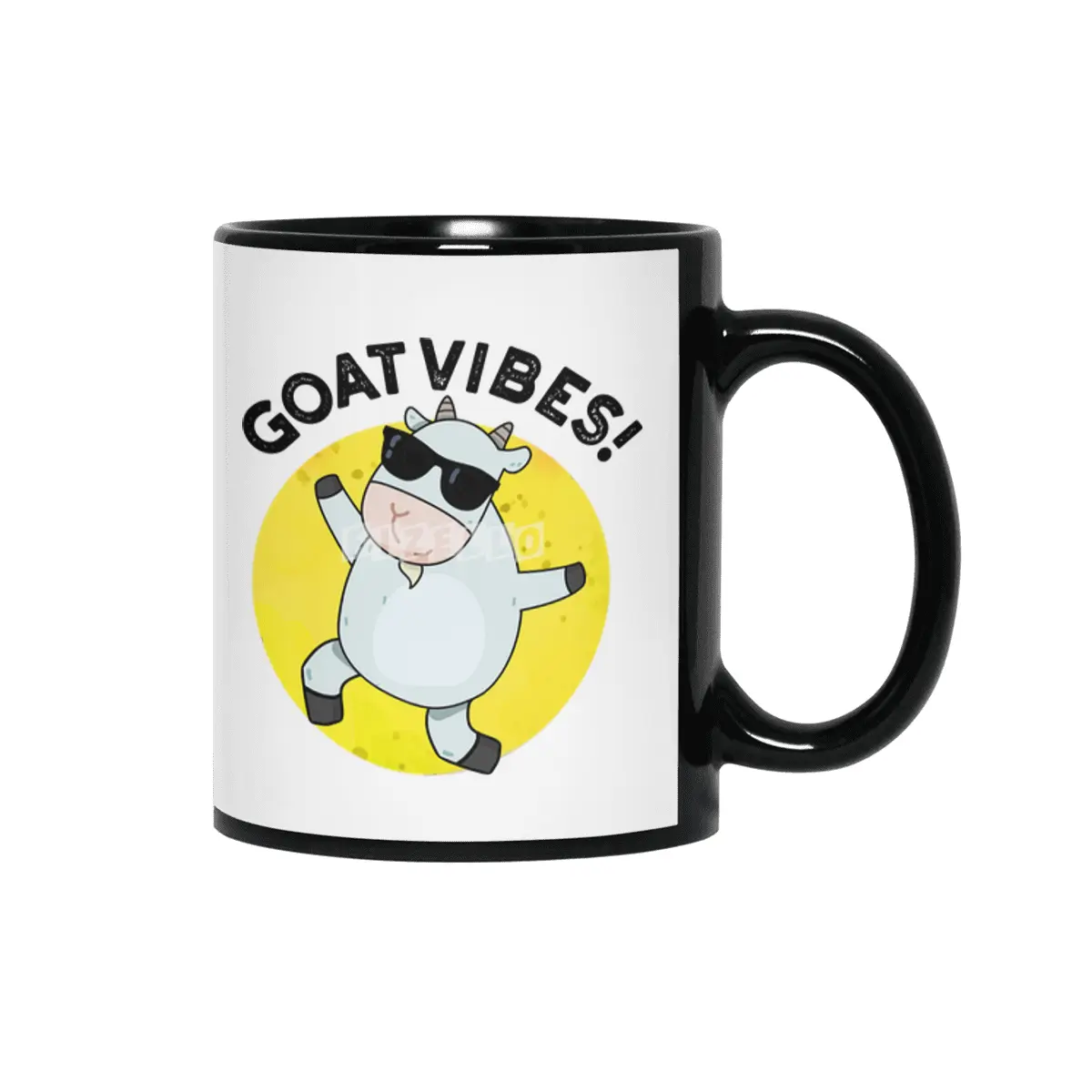 Goat Vibes Cute Good Vibes Pun Siyah Kupa