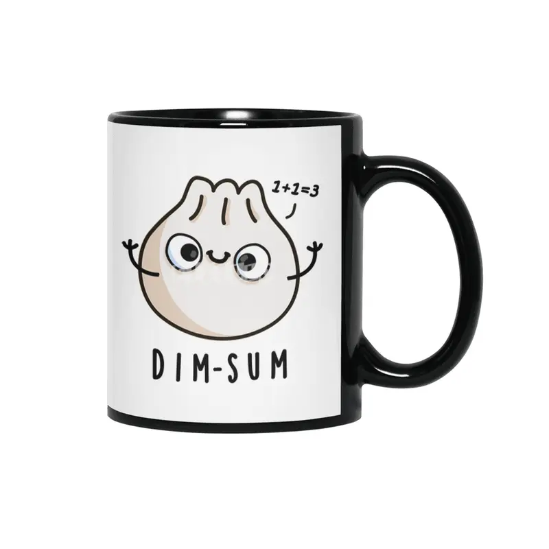 Dim Sum Cute Dimsum Bao Math Pun Siyah Kupa
