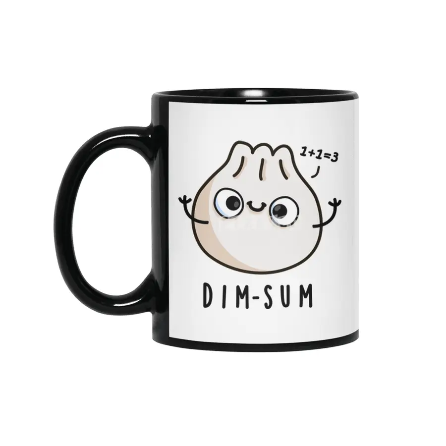 Dim Sum Cute Dimsum Bao Math Pun Siyah Kupa
