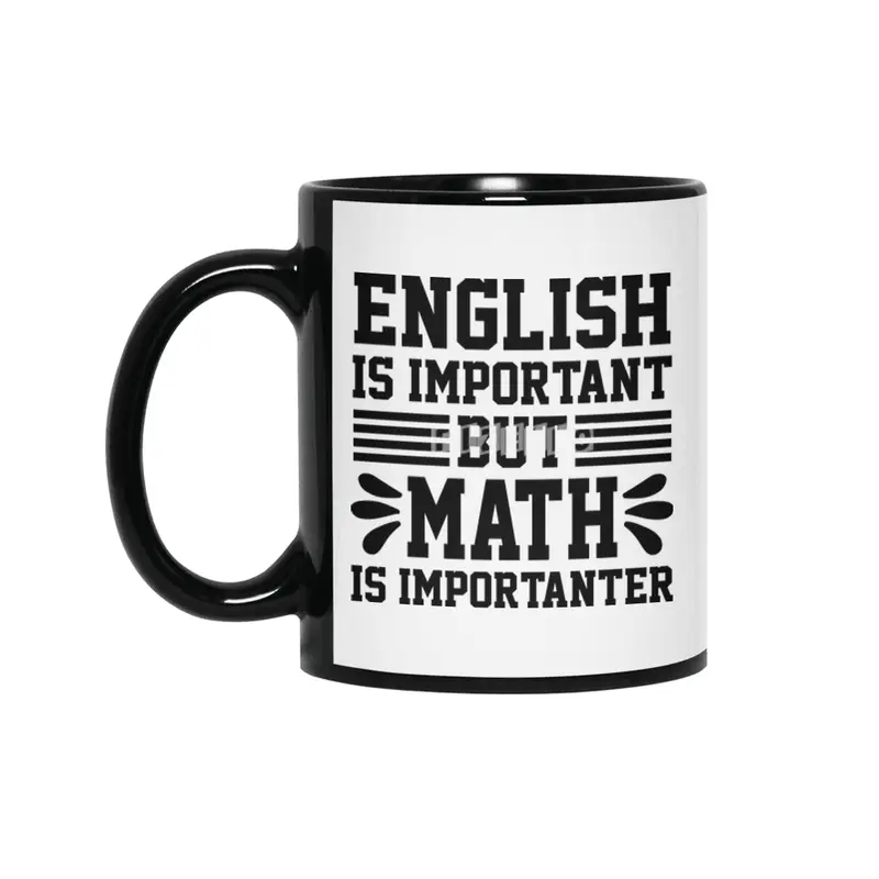 English Is Important Math Importanter Siyah Kupa