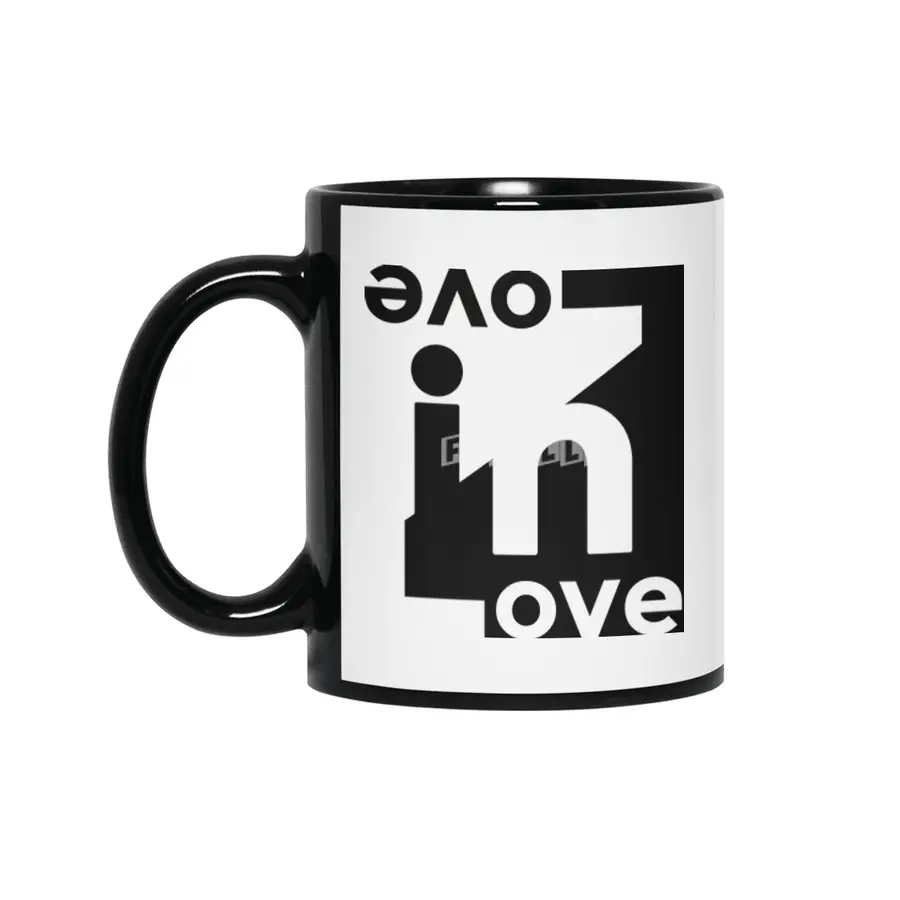 Black-Love in Love-Couple-Man-Octerson Siyah Kupa