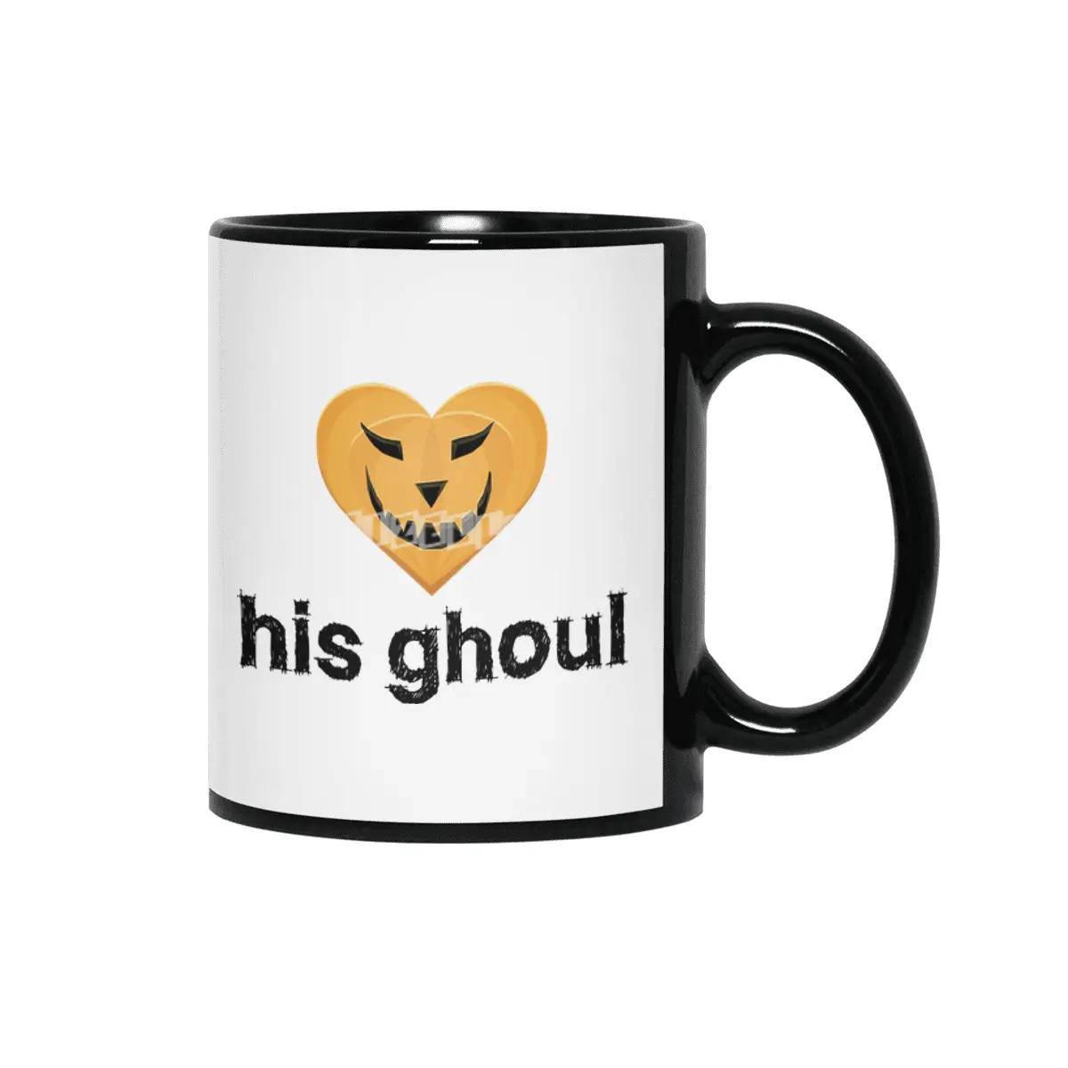 His Ghoul - Matching Couples - Halloween Siyah Kupa