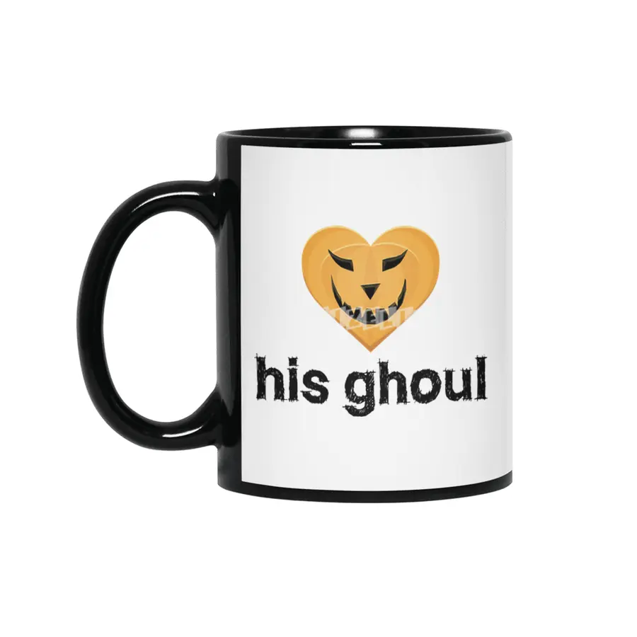 His Ghoul - Matching Couples - Halloween Siyah Kupa