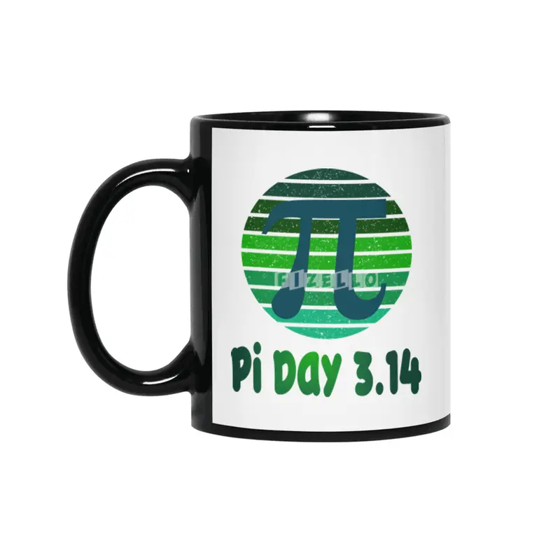 Fun Retro Pi Day 3.14 Vintage Design Siyah Kupa