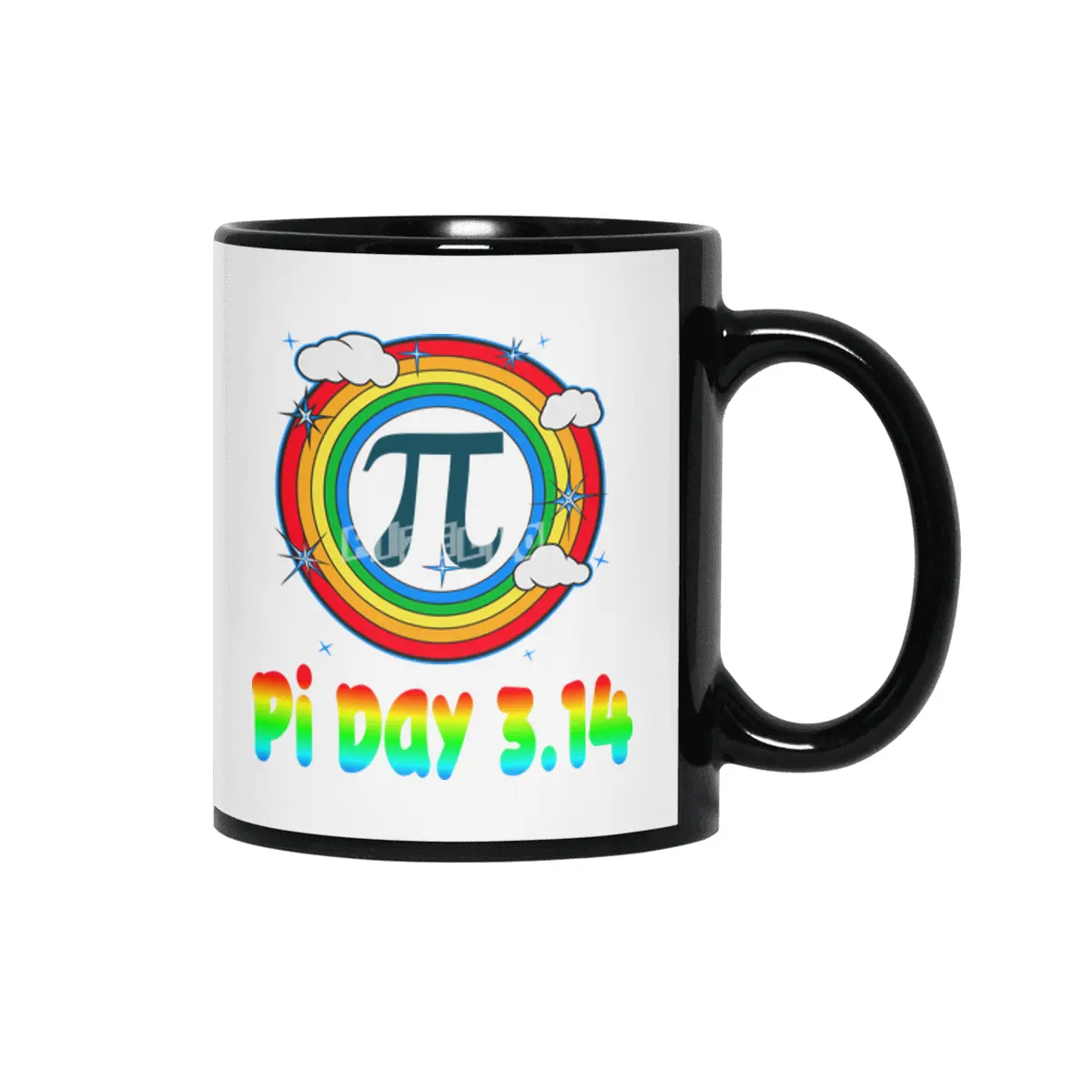 Fun Retro Pi Day 3.14 Vintage Design Siyah Kupa