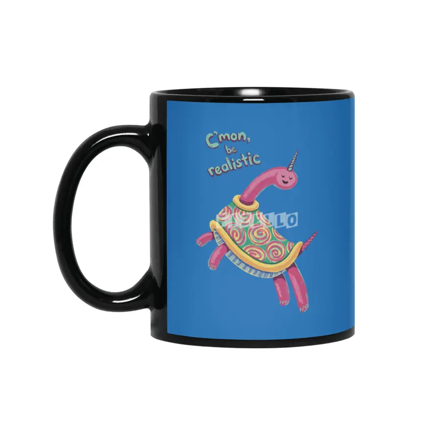 Unicorn Turtle Siyah Kupa