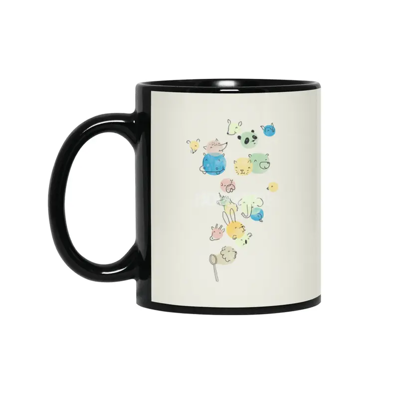Bubble Animals Siyah Kupa