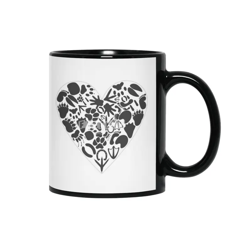 Heart of an animal Siyah Kupa
