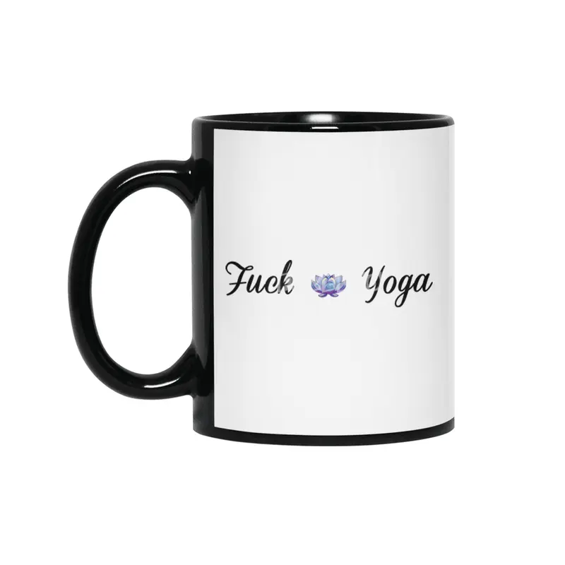 Fuck Yoga Siyah Kupa