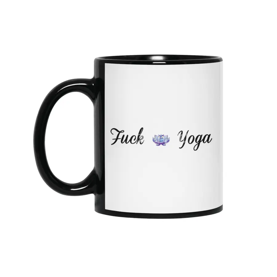 Fuck Yoga Siyah Kupa