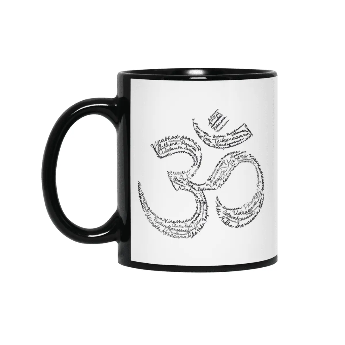 Yoga Om Word Art 1 Siyah Kupa