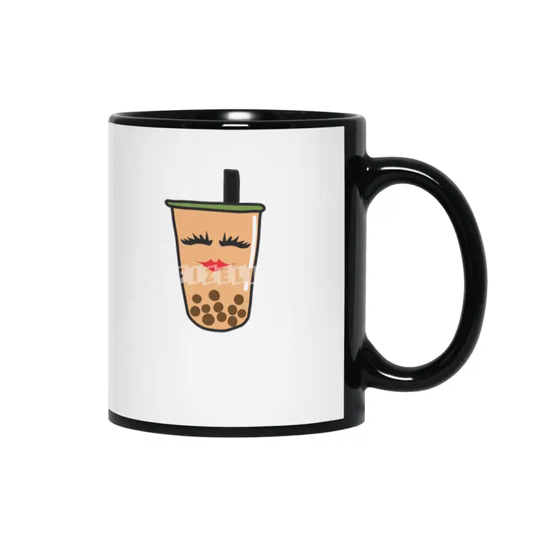 Hey! Stop looking at me! All I need is Boba Tea! Siyah Kupa