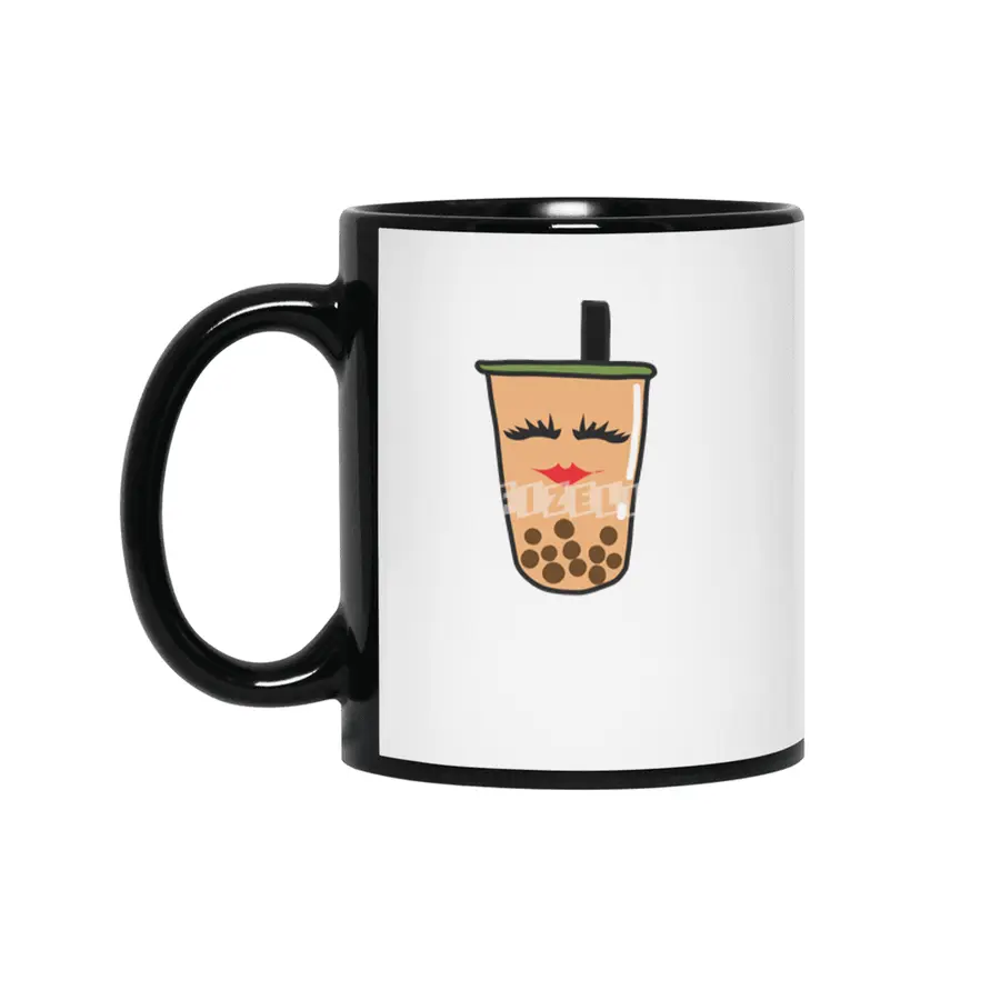 Hey! Stop looking at me! All I need is Boba Tea! Siyah Kupa