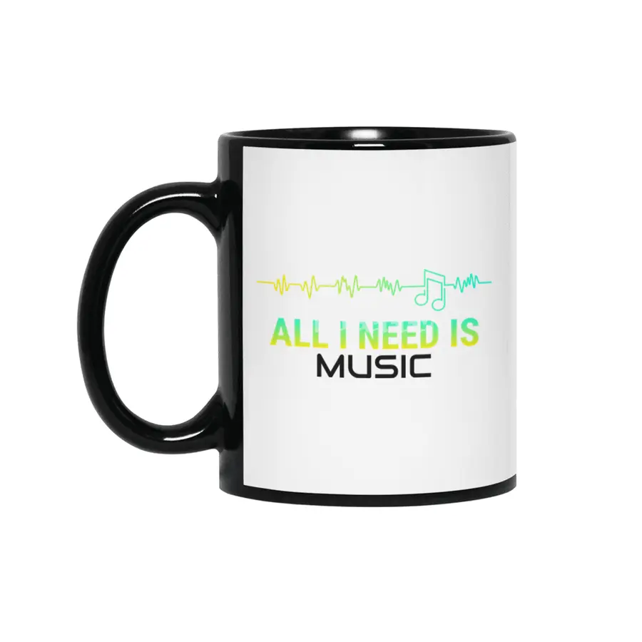 All I Need Is Music Siyah Kupa