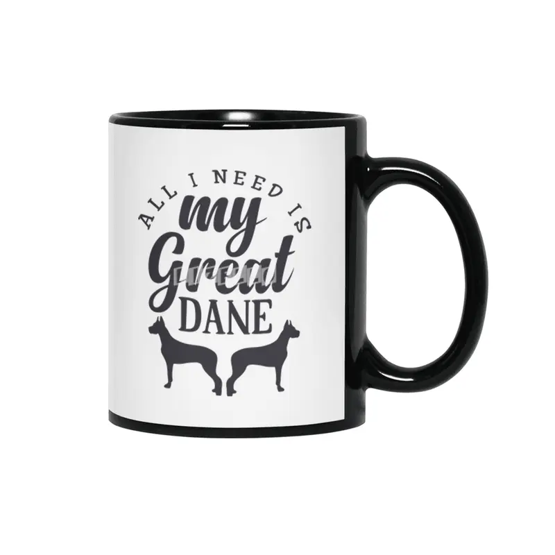 All I Need is My Great Dane Siyah Kupa