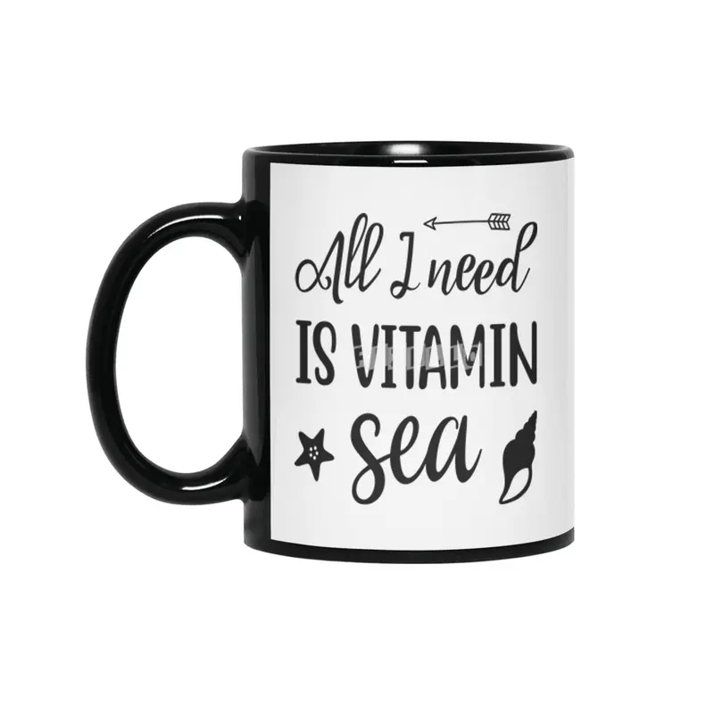All I Need is Vitamin Sea Siyah Kupa