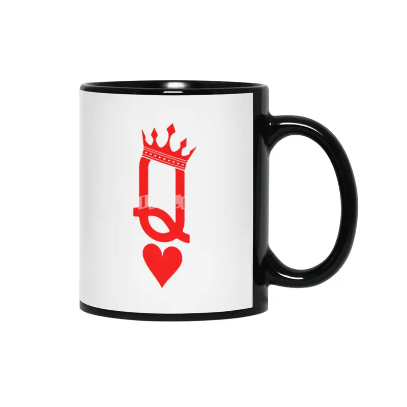 Queen Of Hearts Siyah Kupa