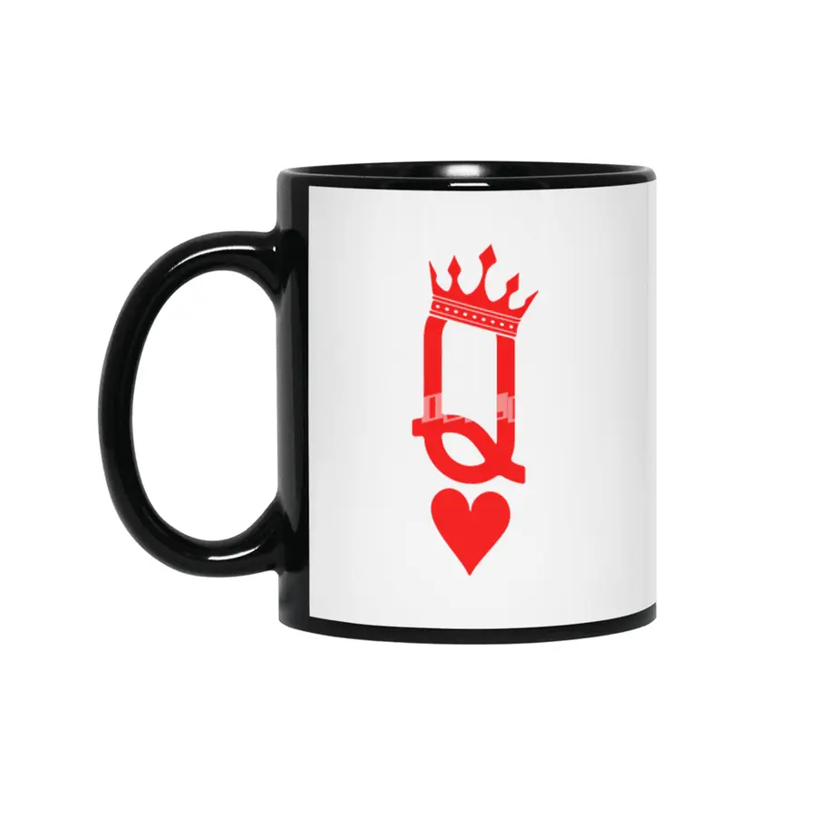 Queen Of Hearts Siyah Kupa