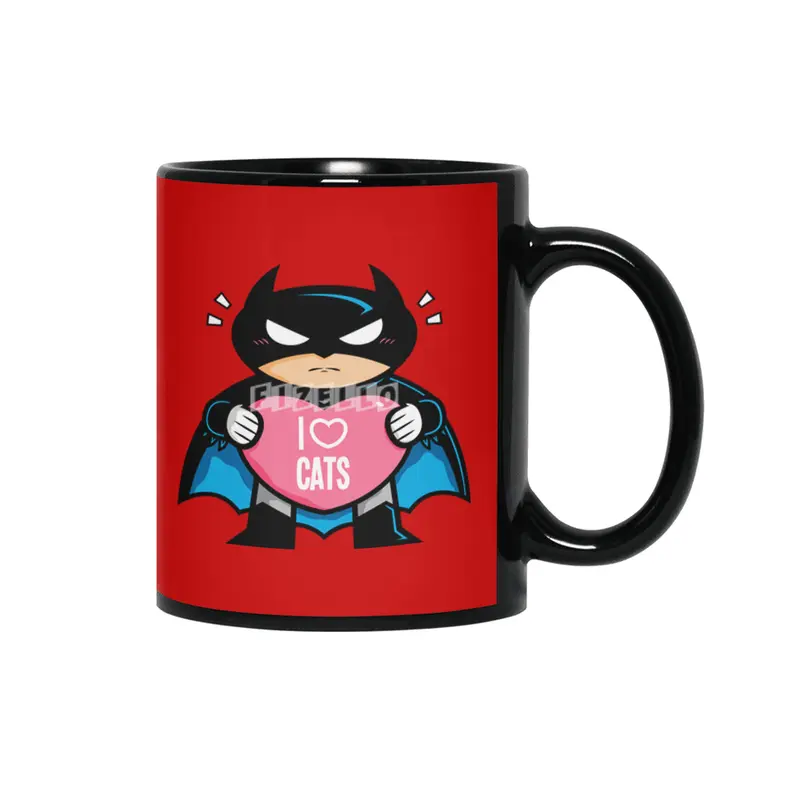 Bat Heart Cats Siyah Kupa