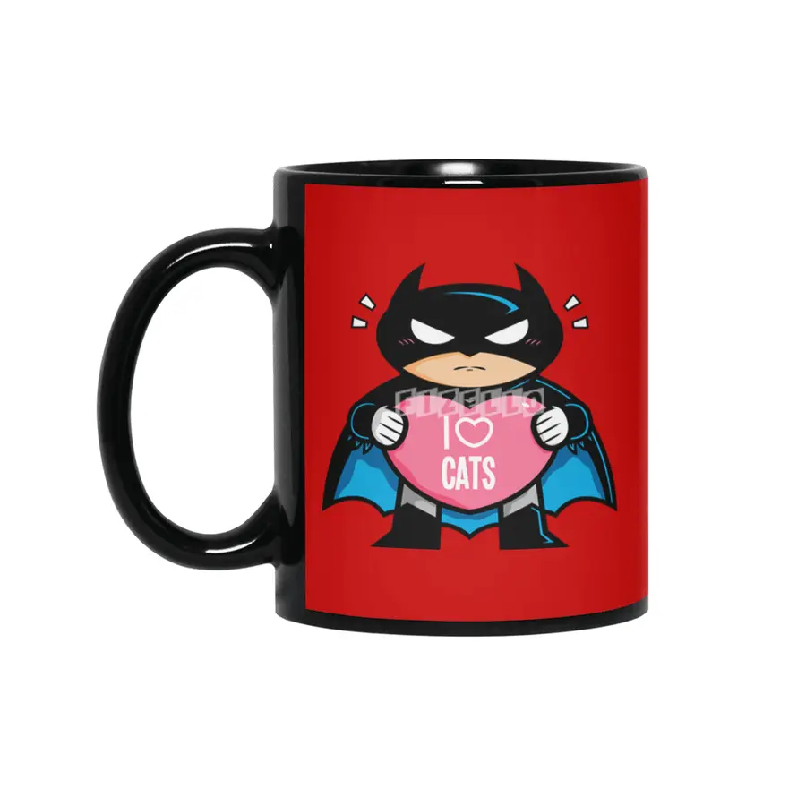 Bat Heart Cats Siyah Kupa