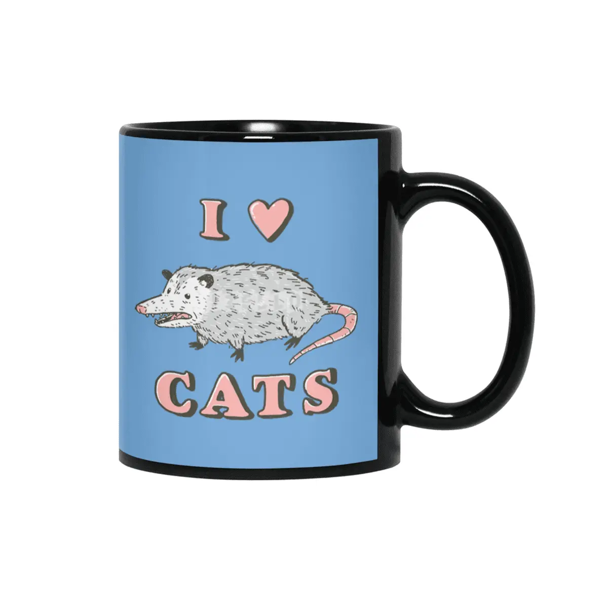 I heart cats Siyah Kupa