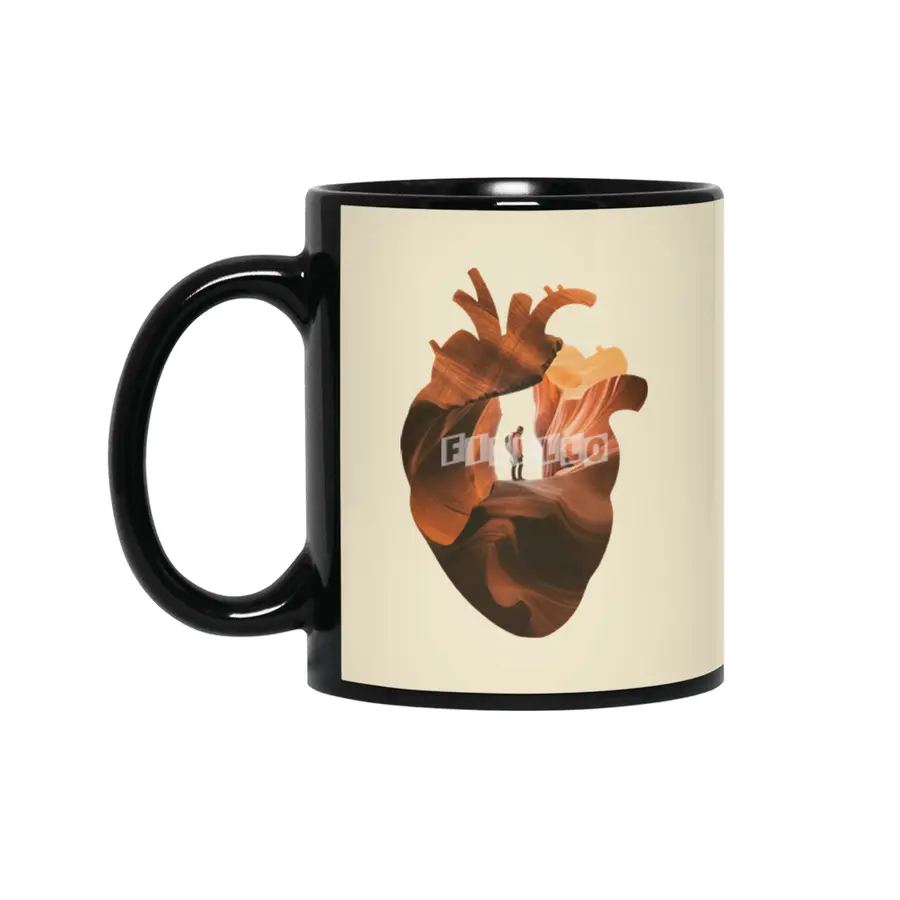 Heart Explorer Siyah Kupa