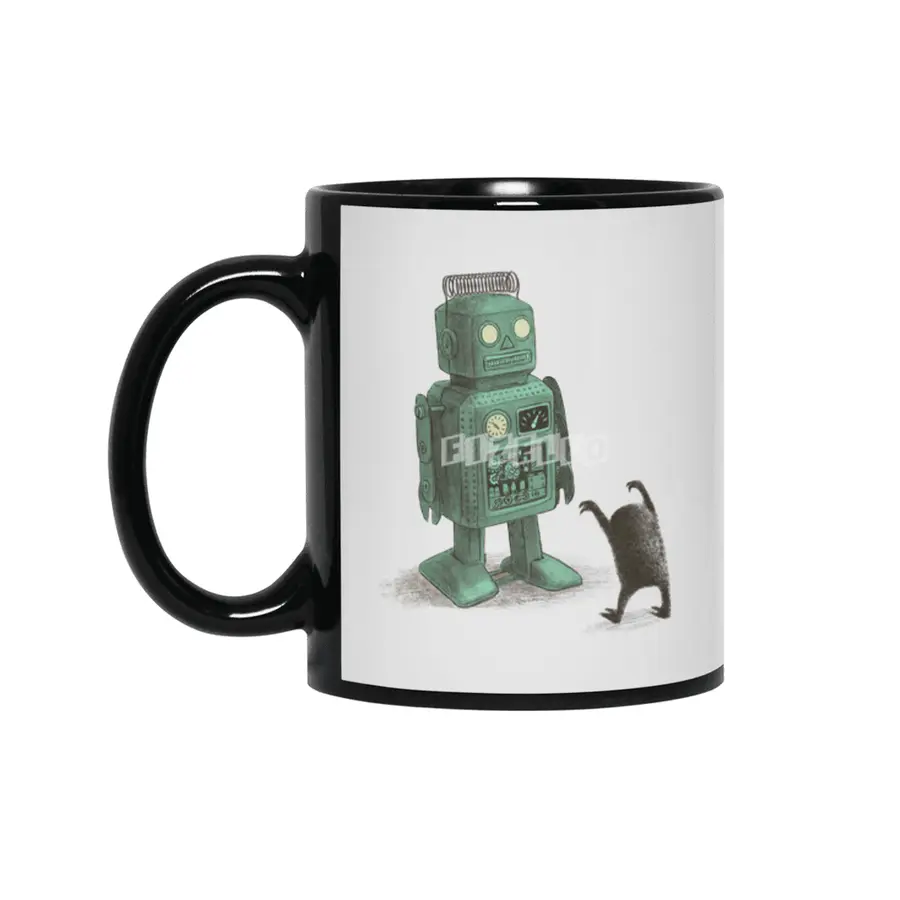 Robot Vs Alien Siyah Kupa