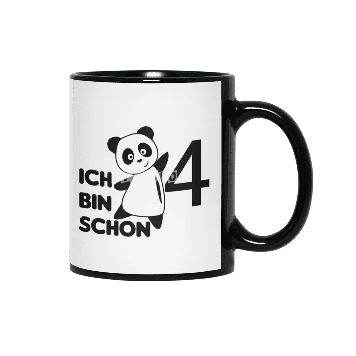 Panda Bear Four Years Old Cute Animals Siyah Kupa