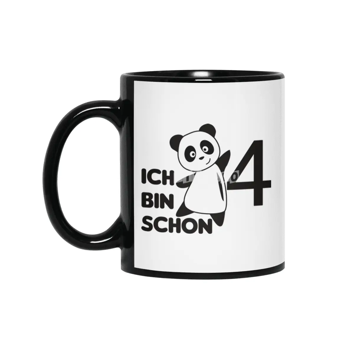 Panda Bear Four Years Old Cute Animals Siyah Kupa