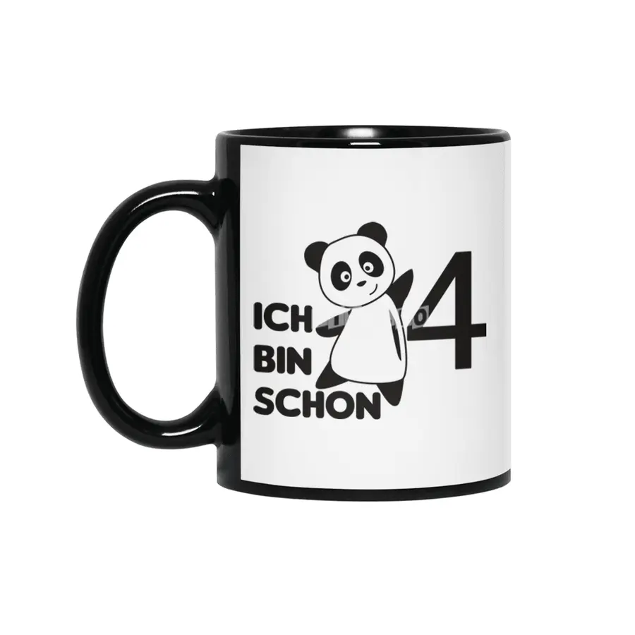 Panda Bear Four Years Old Cute Animals Siyah Kupa