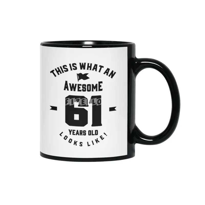 61 Year Old Gift | 61st Birthday Gift Ideas - Mens and Womens Siyah Kupa