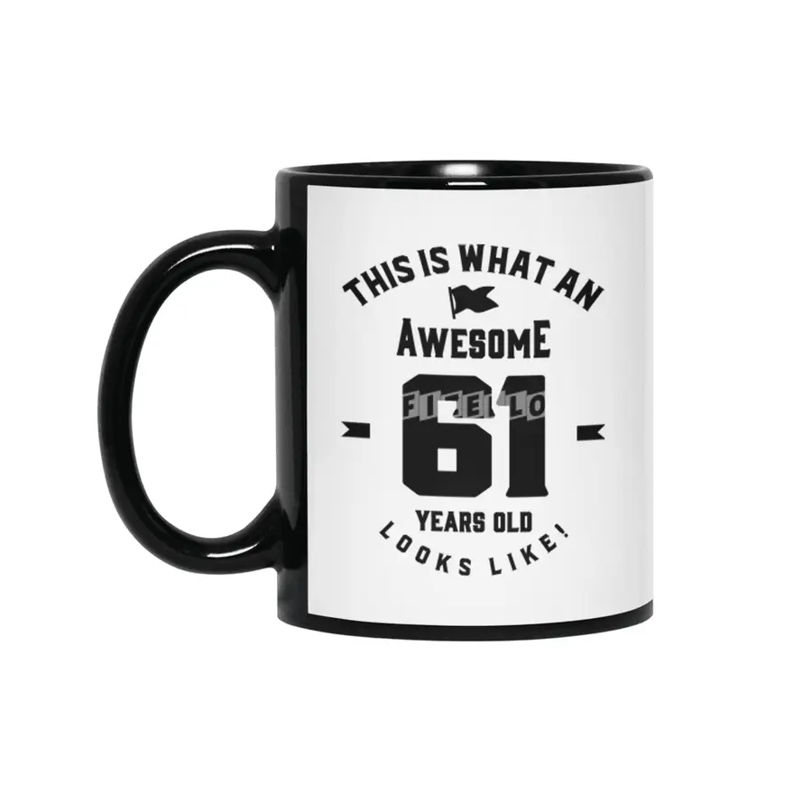 61 Year Old Gift | 61st Birthday Gift Ideas - Mens and Womens Siyah Kupa