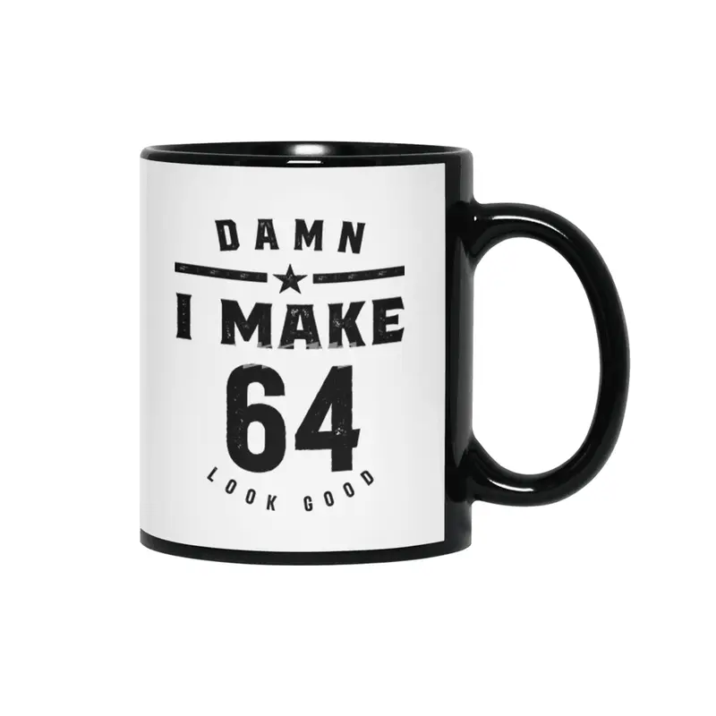 64 Year Old Gift | 64th Birthday Gift Ideas - Mens and Womens Siyah Kupa
