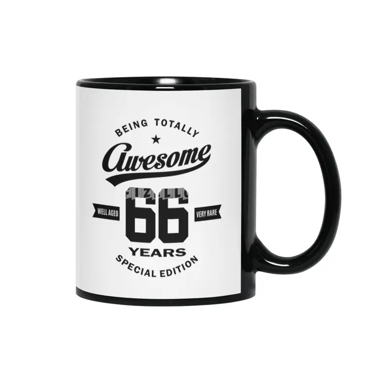 66 Year Old Gift | 66th Birthday Gift Ideas - Mens and Womens Siyah Kupa