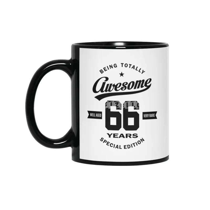 66 Year Old Gift | 66th Birthday Gift Ideas - Mens and Womens Siyah Kupa