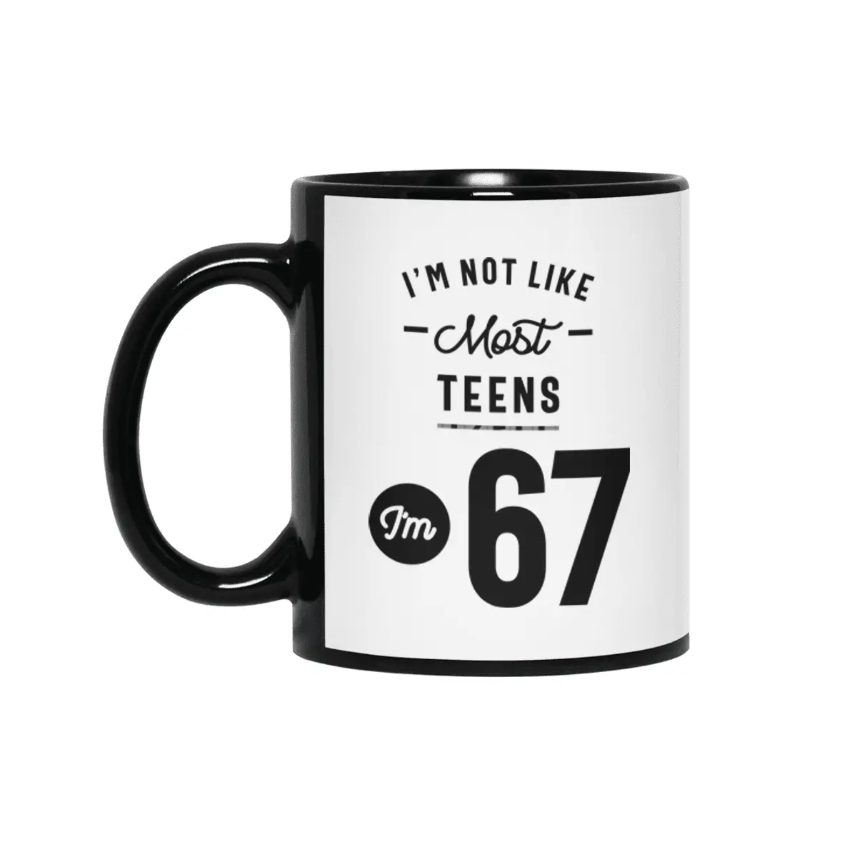 67 Year Old Gift | 67th Birthday Gift Ideas - Mens and Womens Siyah Kupa
