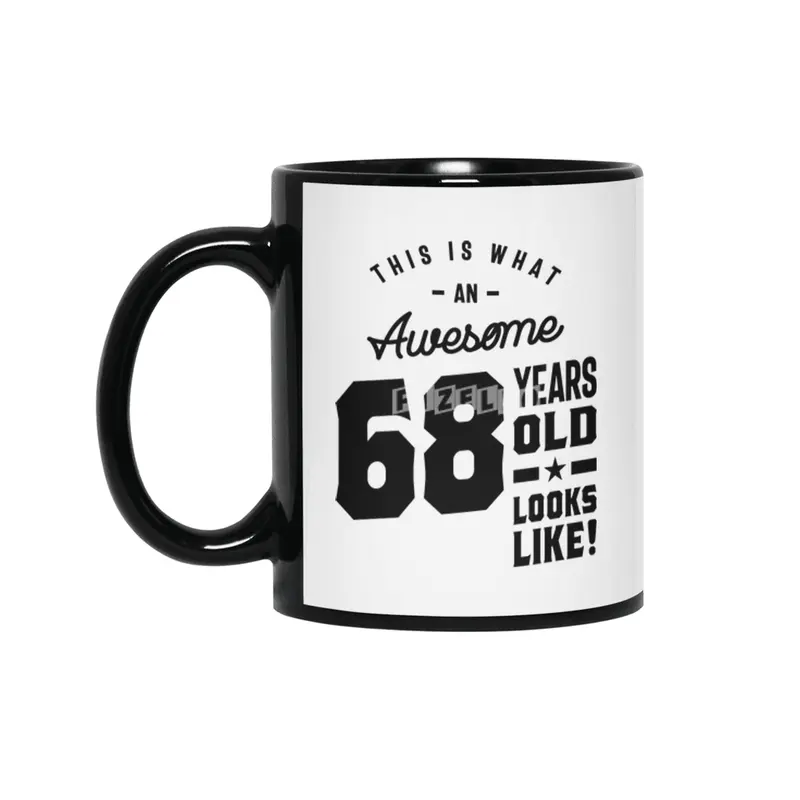 68 Year Old Gift | 68th Birthday Gift Ideas - Mens and Womens Siyah Kupa