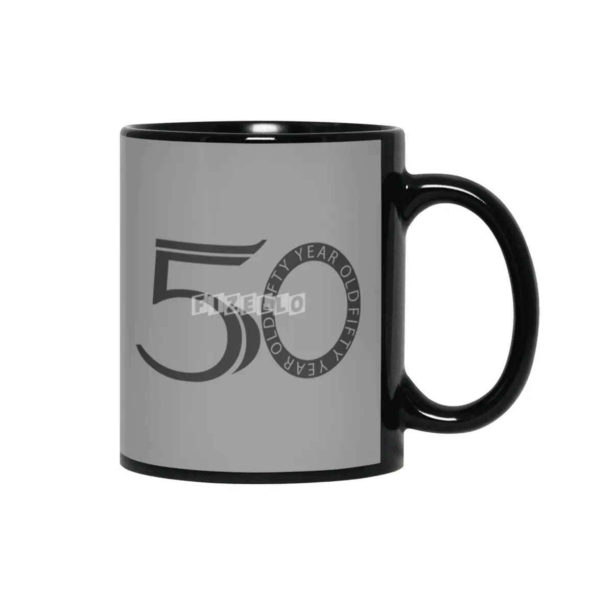 Fifty Year Old Fart Logo Design Black Siyah Kupa
