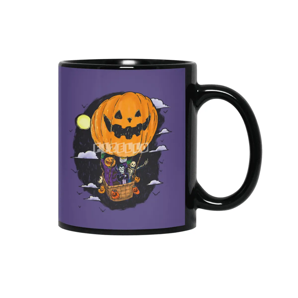 Pumpkin Hot Air Balloon Siyah Kupa